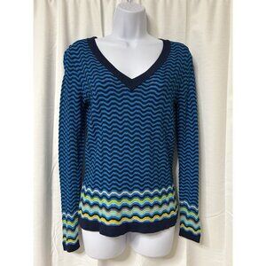Missoni for Target Striped V-Neck Pullover Sweater Size L